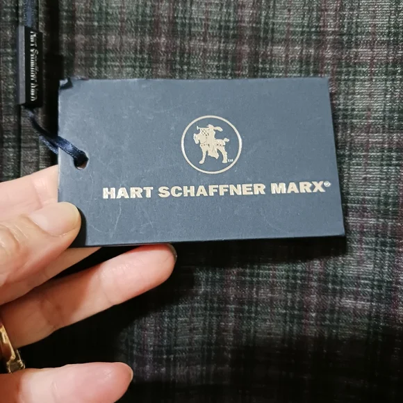 Hart Schaffner Marx Plaid Pattern Black Red Grey White Jacket Medium